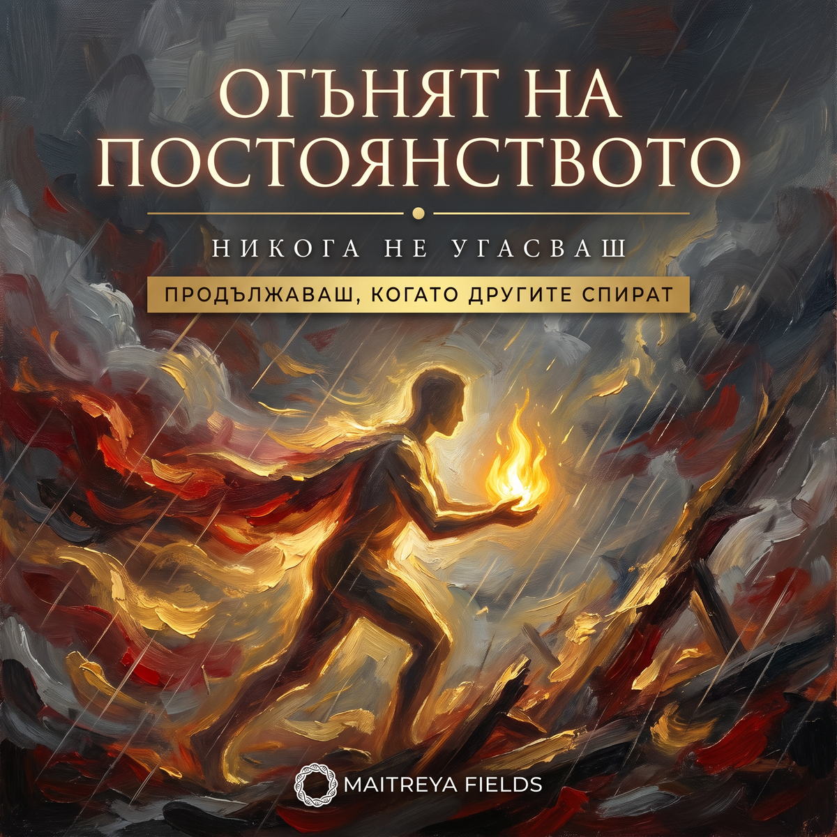 ОГЪНЯТ НА ПОСТОЯНСТВОТО — българска корица